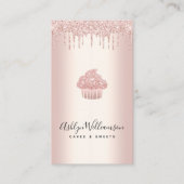 Bäckerei Konditorei Koch Rose Gold Glitzer Tropfen Visitenkarte (Vorderseite)