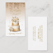 Bäckerei Konditorei Koch Rose Gold Glitzer Visitenkarte (Vorne/Hinten)