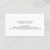 Bäckerei Konditorei Koch Rotes Logo Catering Visitenkarte (Rückseite)