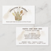 Bäckerei Konditorei Koch rustikale Aquarell Visitenkarte (Vorne/Hinten)