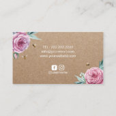 Bäckerei Konditorei Koch Rustikale Blume & Bienen Visitenkarte (Rückseite)