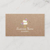 Bäckerei Konditorei Koch Rustikale Blume & Bienen Visitenkarte (Vorderseite)