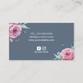 Bäckerei Konditorei Koch Rustikale Blume & Bienen Visitenkarte (Rückseite)