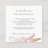 Bäckerei Konditorei Koch Tasse Boho chic Quadratische Visitenkarte (Rückseite)