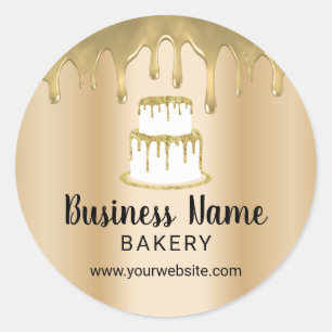Bäckerei Konditorei Koch Tropfen Cake Logo Modern Runder Aufkleber