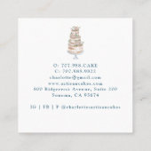 Bäckerei Konditorei Koch Wasserfarbener Kuchen Nac Quadratische Visitenkarte (Rückseite)