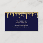 Bäckerei Konditorei Koch Whisky Logo Modern Navy & Visitenkarte (Rückseite)