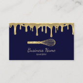 Bäckerei Konditorei Koch Whisky Logo Modern Navy & Visitenkarte (Vorderseite)