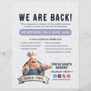 Bäckerei Konditorei Konditor Desserts Wiedereröffn Flyer