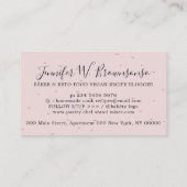 Bäckerei Konditorei Patisserie Logo Circle Pink Visitenkarte (Rückseite)