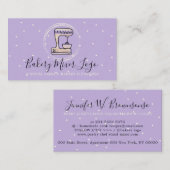 Bäckerei Konditorei Patisserie niedlich lila Visitenkarte (Vorne/Hinten)