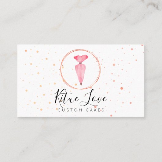 Bäckerei Konditorei Patisserie Pink Cake Maker Visitenkarte (Vorderseite)