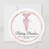 Bäckerei Konditorei Patisserie Wasserfarben Kuchen Einladung (Vorderseite)