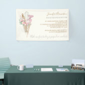 Bäckerei Konditorei Pink Blume Boho Creative Banner (Messeveranstaltung)
