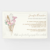 Bäckerei Konditorei Pink Blume Boho Creative Banner (Horizontal)