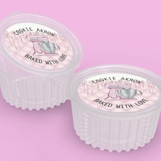 Bäckerei Konditorei Zuckerguss Tropfen Cookie-Labe Runder Aufkleber