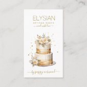 Bäckerei Konditorgebäck Koch Beige Gold Visitenkarte (Vorderseite)