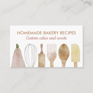 Bäckerei-Konditorutensilien elegant einfach sauber Visitenkarte