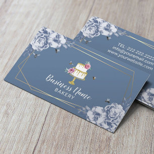 Bäckerei Konditorwaren Koch Blue Blume & Bienen S Visitenkarte
