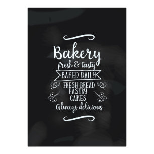 Bäckerei-Kreidetafelplakat im Vintage-Stil Fotodruck