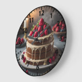 Bäckerei Kuchen Backwaren Feinschmecker Große Wanduhr (Winkel)