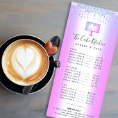 Bäckerei Kuchen Lila Glitzer Tropfen Konditorei Ko Werbekarte