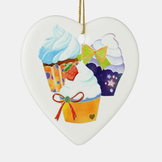 Bäckerei-Kuchen-Party-Herz-Form-Verzierungen Keramik Ornament (Rechts)