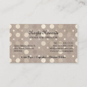 Bäckerei-Kuchen-Pop Visitenkarte (Rückseite)