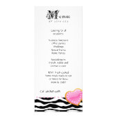 Bäckerei Kuchen Pop Zebra Herzkeks Werbekarte (Hinten)