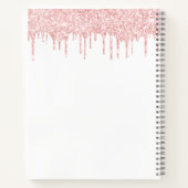 Bäckerei Kuchen Rosa Glitzer Tropfen Konditorei Na Notizblock (Rückseite)