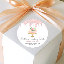 Bäckerei Kuchen Rosa Glitzer Tropfen Konditorei Na