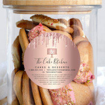 Bäckerei Kuchen Rose Gold Kupfer Glitzer Tropfen R