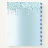 Bäckerei Kuchen Türkis Konditorei Glitzer Tropfen Notizblock (Rückseite)