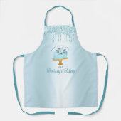 Bäckerei Kuchen Türkis Konditorei Glitzer Tropfen Schürze (Vorderseite)