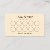 Bäckerei Kundenloyalty Card Biscuit Keks rustikal Visitenkarte (Rückseite)