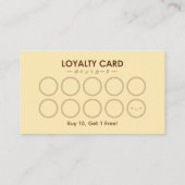 Bäckerei Kundenloyalty Card Cupcake Lemon Citrus Visitenkarte (Rückseite)