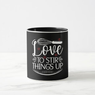 Bäckerei Liebe, um die Dinge in der Bäckerei zu rü Tasse
