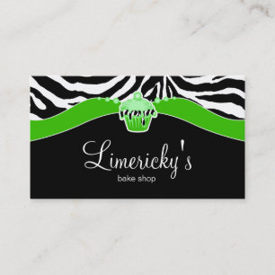 Bäckerei-Limoner kleiner Kuchenzebra-Tierdruck Visitenkarte