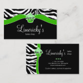 Bäckerei-Limoner kleiner Kuchenzebra-Tierdruck Visitenkarte (Vorne/Hinten)