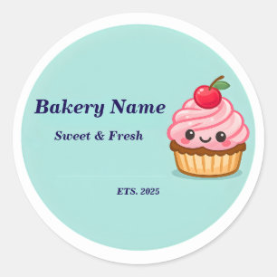 Bäckerei-Logo-Aufkleber - Benutzerdefiniertes süße Runder Aufkleber