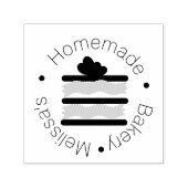 Bäckerei Logo Backkuchen Slice Herz Sprinklen Permastempel (Design)