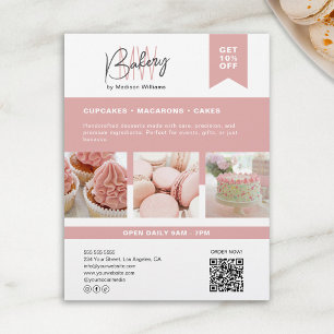Bäckerei-Logo-Flugblatt mit individuellem Monogram Flyer