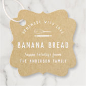 Bäckerei Logo Holiday Baking Geschenk Kraft Geschenkanhänger (Vorderseite)