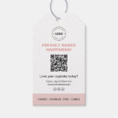 Bäckerei-Logo QR-Code Social Media Geschenkanhänger (Vorderseite)