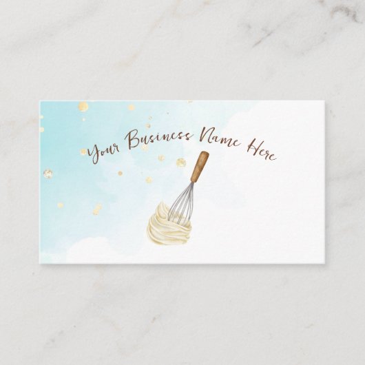 Bäckerei Loyalität Karte Backen Whisky Blau Wasser (Vorderseite)