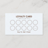 Bäckerei Loyalität Karte Cupcake Blue White (Rückseite)