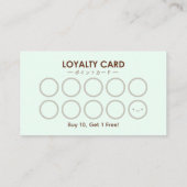 Bäckerei Loyalität Karte Cupcake Chocolate Mint El (Rückseite)