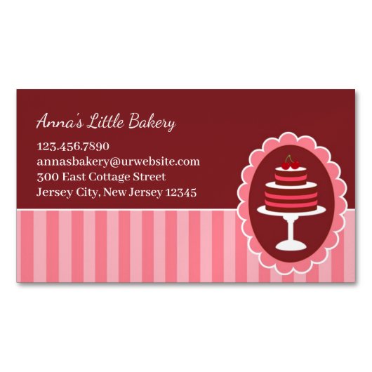 Bäckerei Magnetische Visitenkarte (Vorderseite)