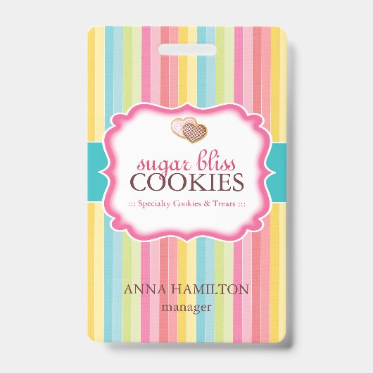 Bäckerei Manager Mitarbeiter Abzeichen Ausweis (Vorderseite)