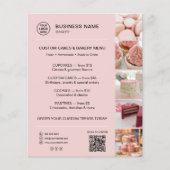 Bäckerei-Menü Benutzerdefiniertes Logo QR-Code Flyer (Vorne)